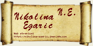 Nikolina Egarić vizit kartica